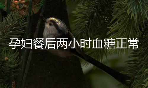 孕妇餐后两小时血糖正常值